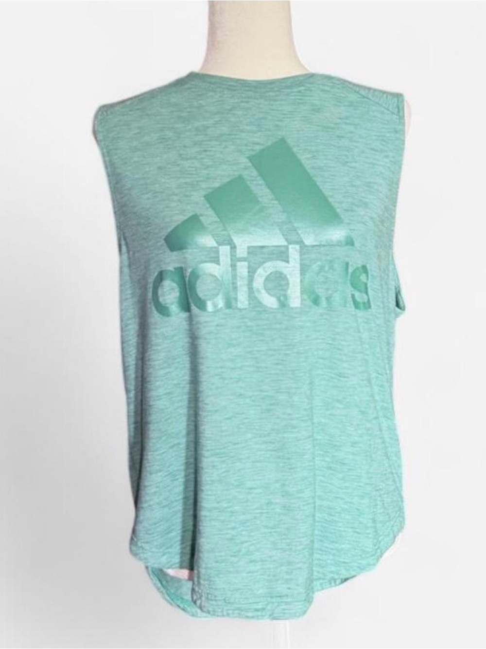 adidas Women's Mint Green Sleeveless Logo Tank Top